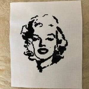 NEW Marilyn Monroe hand sewn wall art, 11.5 inches by 9.5 inches